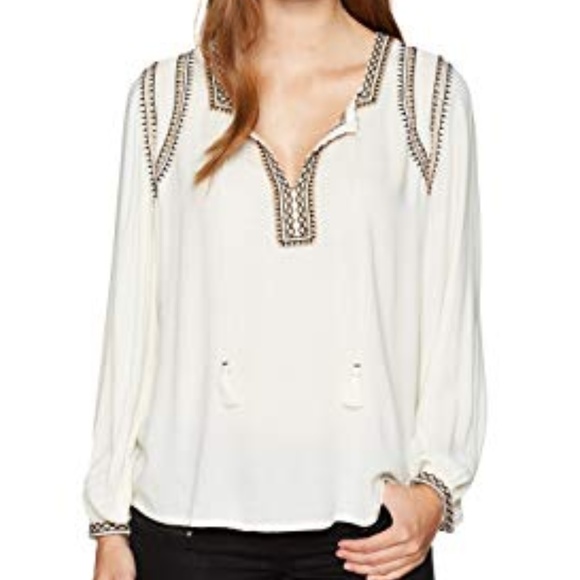 Lucky Brand Embroidered Peasant top - Large - Picture 3 of 5